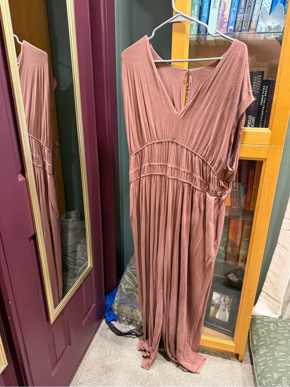 Women’s Dusty Rose V-Neck jumpsuit